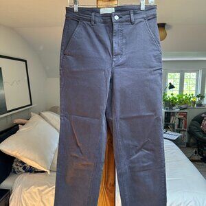 Everlane Straight Leg Crop, size 6R, Shadow (dark purple)